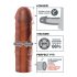 X-TENSION Mega 2 - realistisk penisetui - 20,3cm - mørk natur
