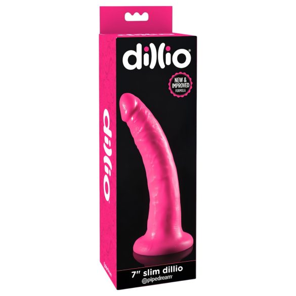Dillio 7 - realistisk sugedildo (18cm) - pink