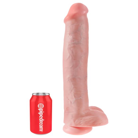 King Cock 15 - sugekop dildo med testikler (38cm) - natur
