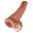 King Cock 15 - kæmpe dildo (38cm) - mørk natur