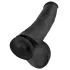 King Cock 15 - dildo med testikler og sugekop (38 cm, sort)
