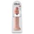 King Cock 14 - stor dildo med sugekop (36cm) - naturfarvet