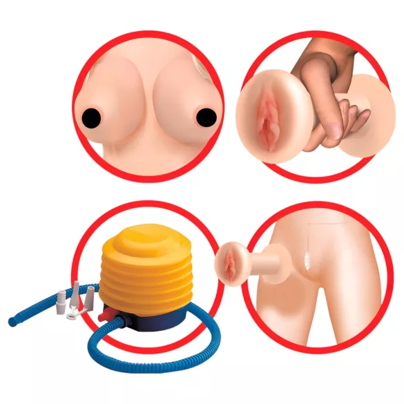 Pipedream Hannah Harper - oppustelig sexdukke - livagtigt 3D-ansigt