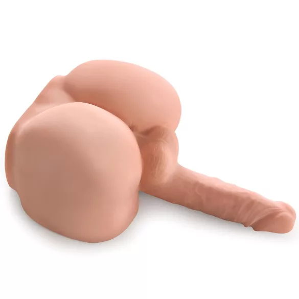 PDX Dirty Talk - realistisk numsetorso med dildo - natur