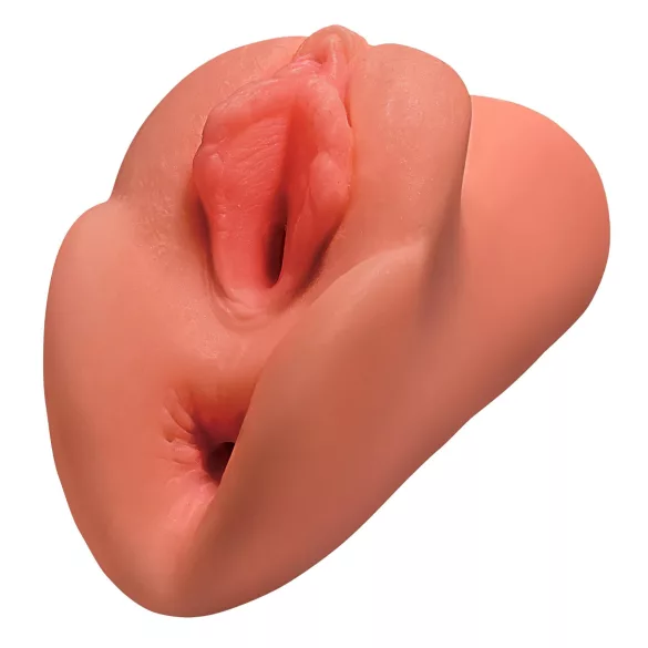 PDX - Double Stroker onanator - 2i1 realistisk masturbator - mørk natur