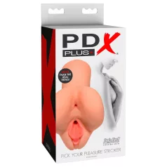   PDX Pick Your Pleasure - 2-i-1 realistisk masturbator (naturel)
