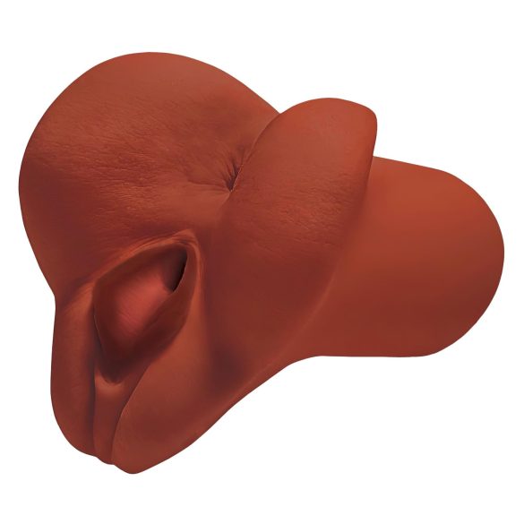 PDX - 2i1 realistisk masturbator - brun