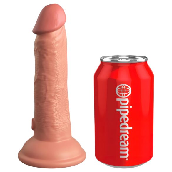King Cock Elite 6 - realistisk dildo med sugekop - 15cm - natur