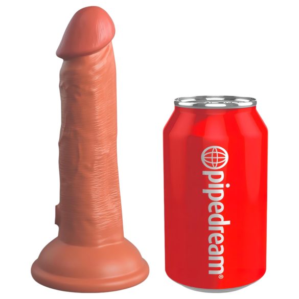King Cock Elite 6 - realistisk dildo med sugekop - 15cm - mørk