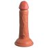 King Cock Elite 6 - realistisk dildo med sugekop - 15cm - mørk