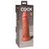 King Cock Elite 8 - sugekopsdildo (20cm) - mørk naturlig