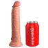 King Cock Elite 9 - sugekop, realistisk dildo (23cm) - naturfarvet