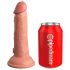 King Cock Elite 6 - realistisk vibrator 15 cm (mørk natur)
