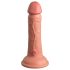 King Cock Elite 6 - realistisk vibrator 15 cm (mørk natur)