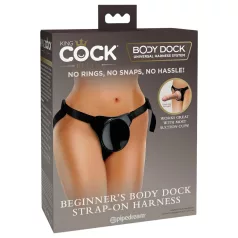 King Cock Elite - strap-on dildo til nybegyndere - sort