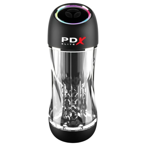 PDX ViewTube Pro - masturbator med sug og vibration - sort