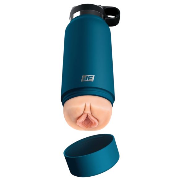 Fuck Flask Private Pleaser - kunstig vagina i flaske (blå-natur)
