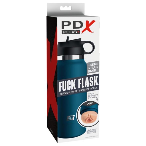 Fuck Flask Private Pleaser - kunstig vagina i flaske (blå-natur)