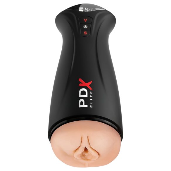 PDX Elite - sugende, vibrerende masturbator (sort)