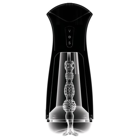 PDX Elite - masturbator med sug og vibration - sort