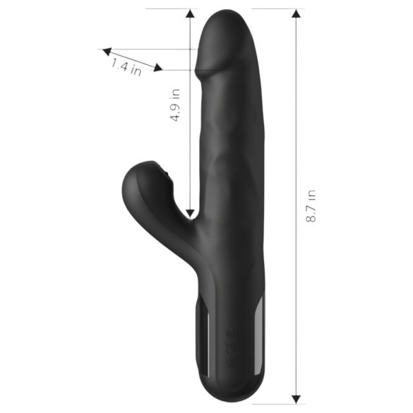 Fetish - stødvibrator med 3 motorer - sort