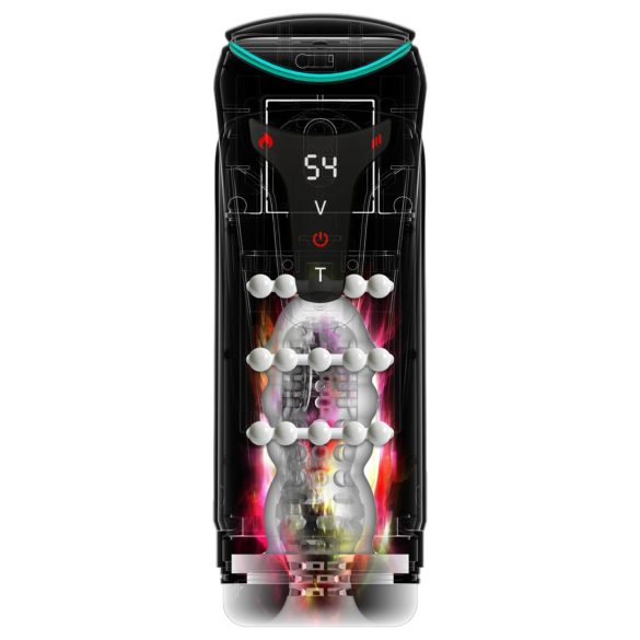 PDX Elite Moto-Bator Pro - masturbator med perler og varme - sort