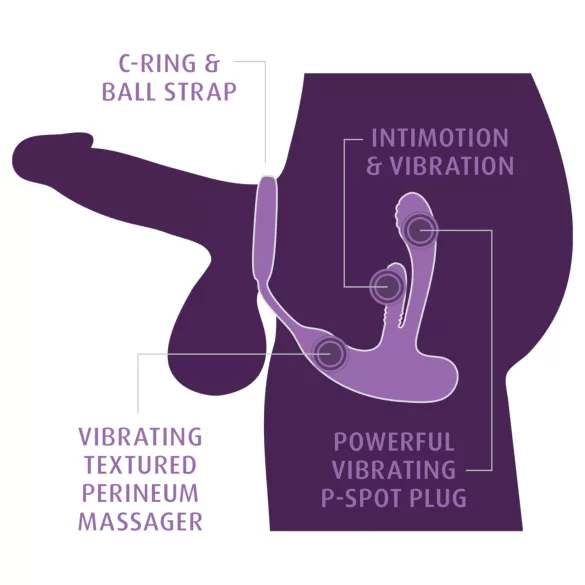 Anal Fantasy Ass-Gasm IntiMotion - anal- og prostatavibrator (sort)