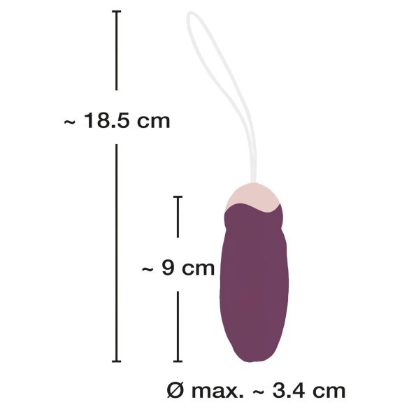 Javida - fjernbetjent vibroæg med roterende perler - lilla