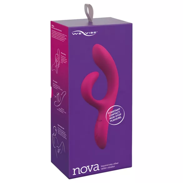 We-Vibe Nova 2 - rabbit vibrator - fleksibel klitorisarm - silikone lilla