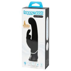   Happyrabbit - G-punkts vibrator med klitorisarm - genopladelig sort