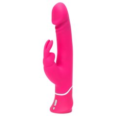   Happyrabbit - rabbit vibrator med klitorisarm - vandtæt silikone pink