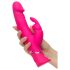 Happyrabbit - rabbit vibrator med klitorisarm - vandtæt silikone pink