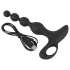 Black Velvets - analvibrator med perler - sort