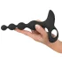 Black Velvets - analvibrator med perler - sort