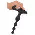 Black Velvets - analvibrator med perler - sort