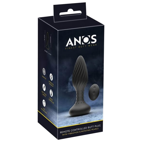 ANOS - analvibrator med roterende kugler - sort