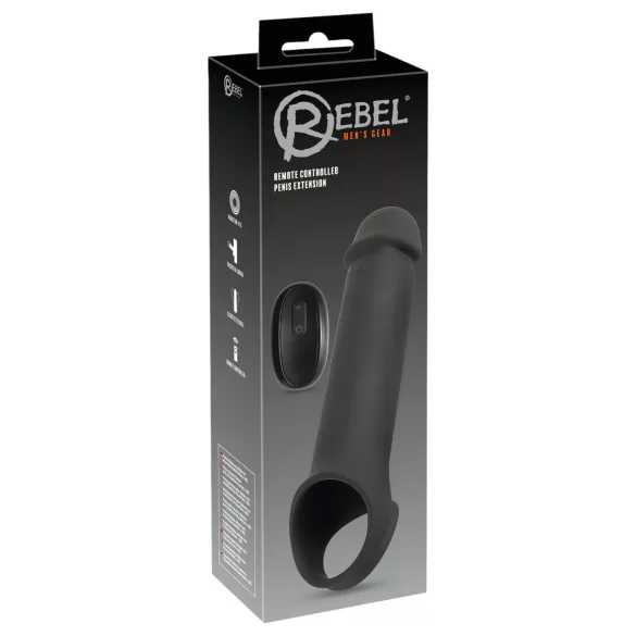 Rebel - vibrerende penis sleeve - genopladelig fjernbetjening - sort