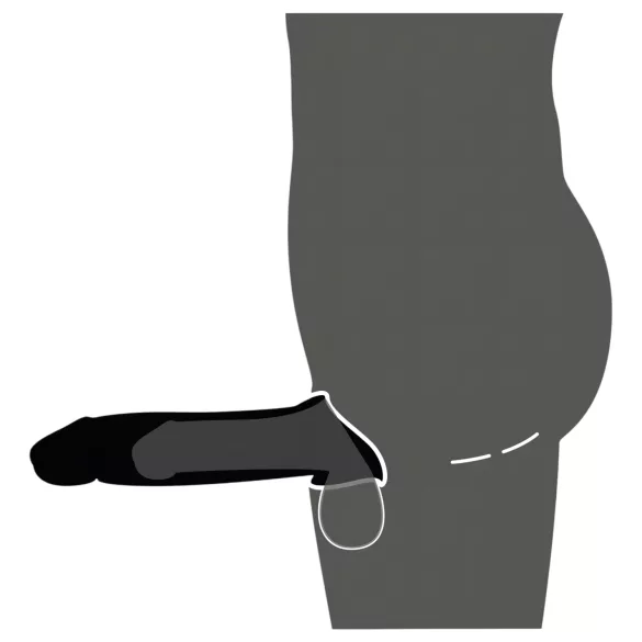 Rebel - vibrerende penis sleeve - genopladelig fjernbetjening - sort