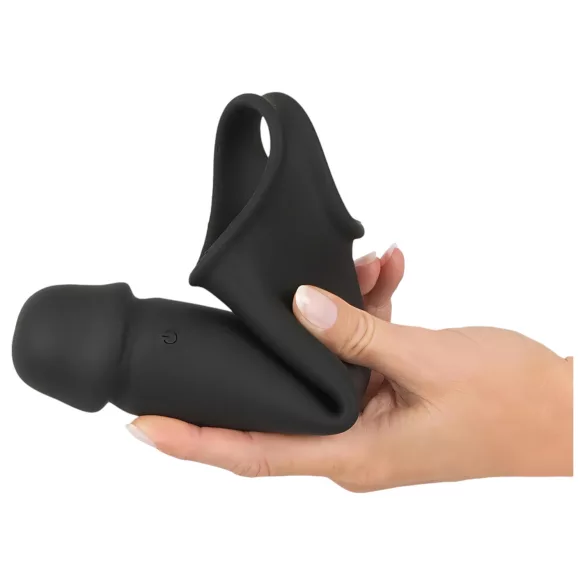 Rebel - vibrerende penis sleeve - genopladelig fjernbetjening - sort