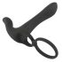Black Velvets - vibrator og penisring - genopladelig 2i1 - sort