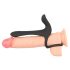 Black Velvets - vibrator og penisring - genopladelig 2i1 - sort