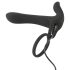 Black Velvets - vibrator og penisring - genopladelig 2i1 - sort