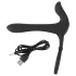Black Velvets - vibrator og penisring - genopladelig 2i1 - sort
