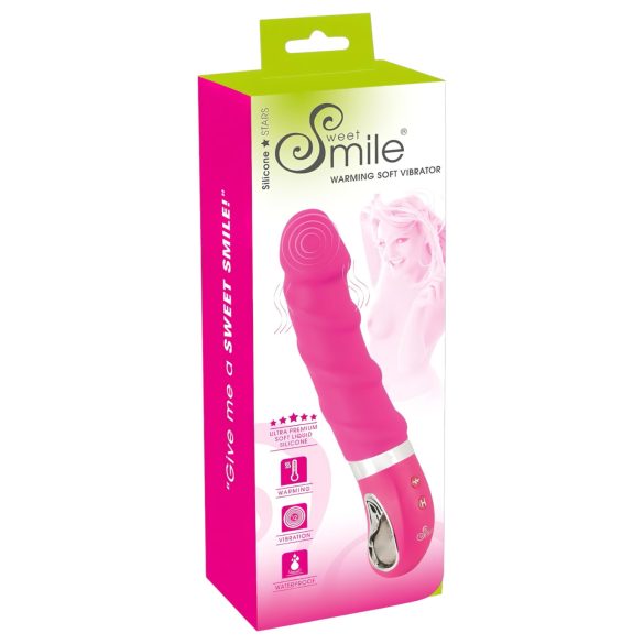 SMILE Soft - vibrator med varme - genopladelig - pink