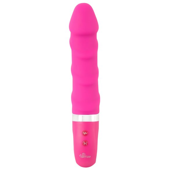 SMILE Soft - vibrator med varme - genopladelig - pink