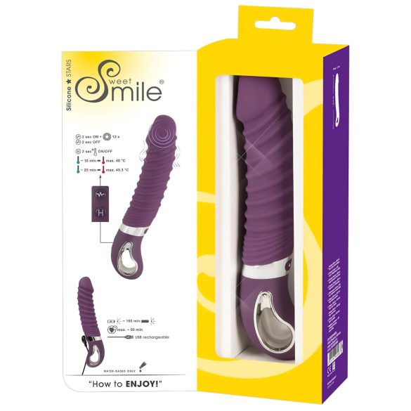 SMILE Soft - vibrator med varmefunktion - genopladelig - lilla