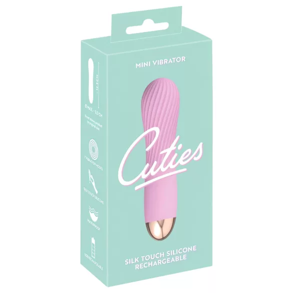 Cuties - mini spiralsvibrator - genopladelig, vandtæt - pink