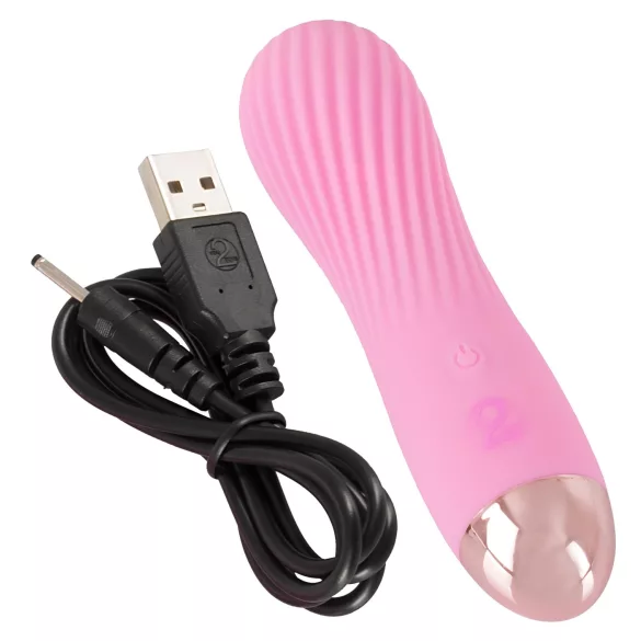 Cuties - mini spiralsvibrator - genopladelig, vandtæt - pink