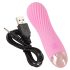 Cuties Mini - genopladelig, vandtæt spiralvibrator (pink)