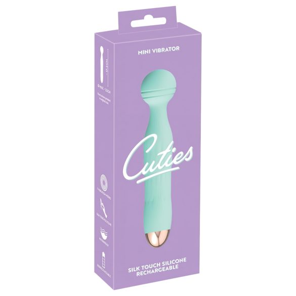 Cuties Mini Wand - genopladelig, vandtæt masserende vibrator (grøn)